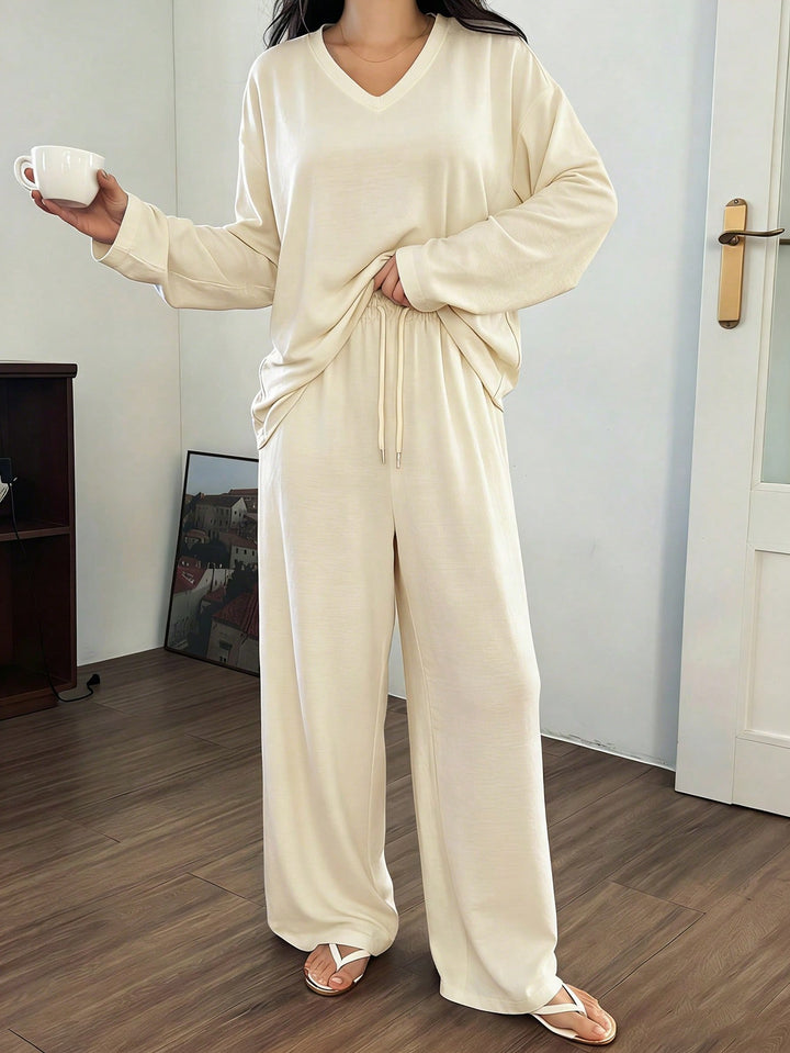 Set pijamale SHEIN, alb