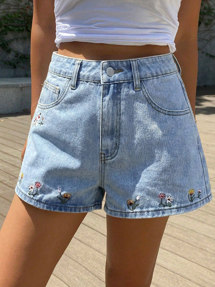 Pantaloni scurți SHEIN, albastru