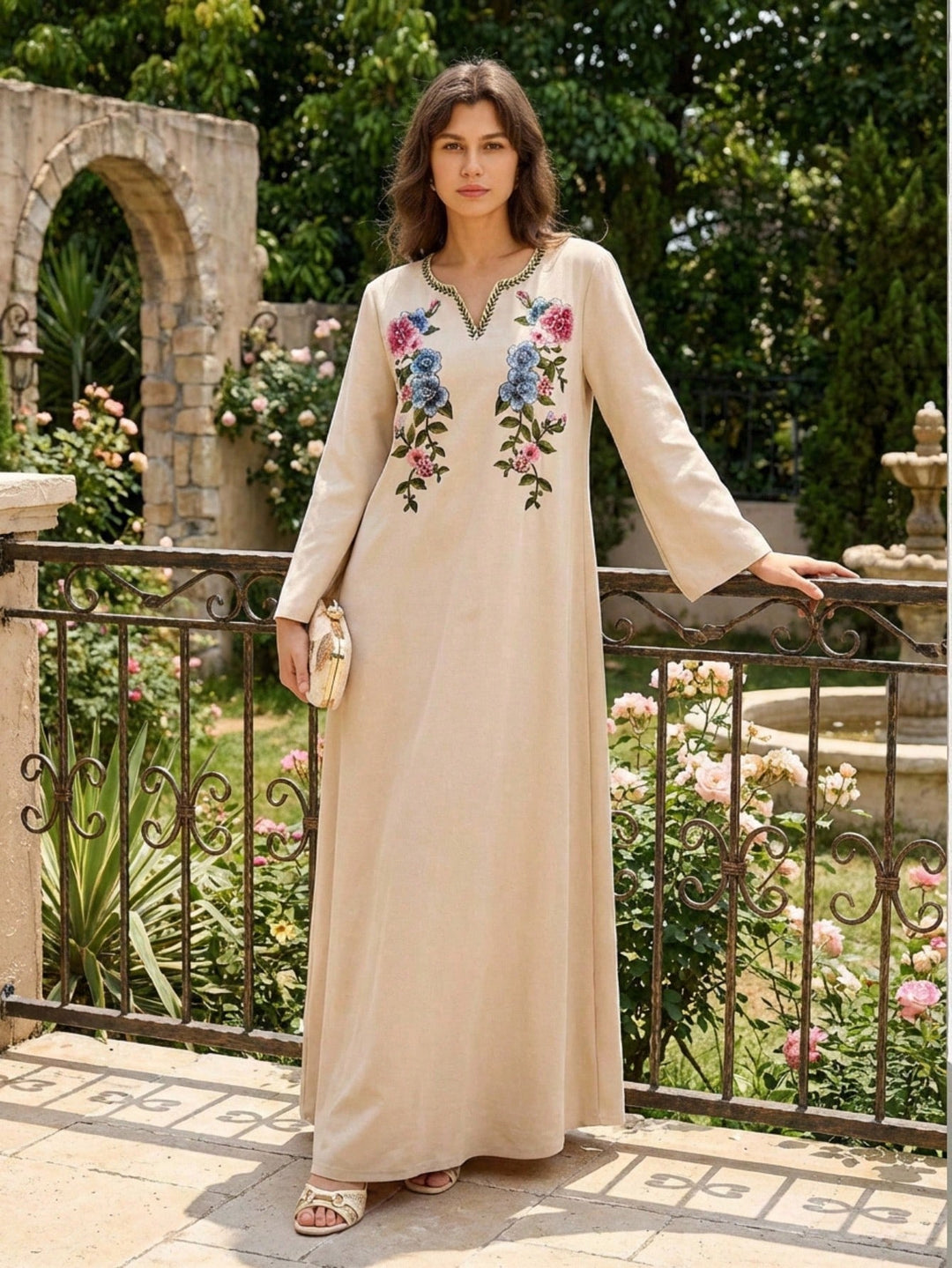 Rochie maxi SHEIN, kaki