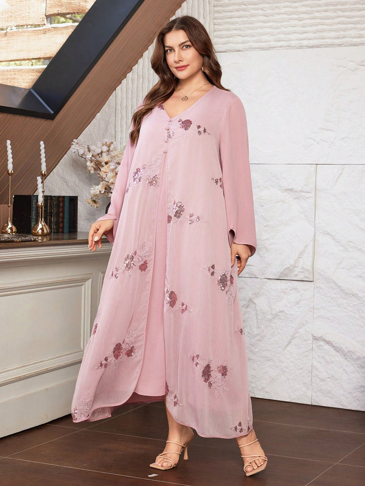 SHEIN Maxi ruha, rózsaszín