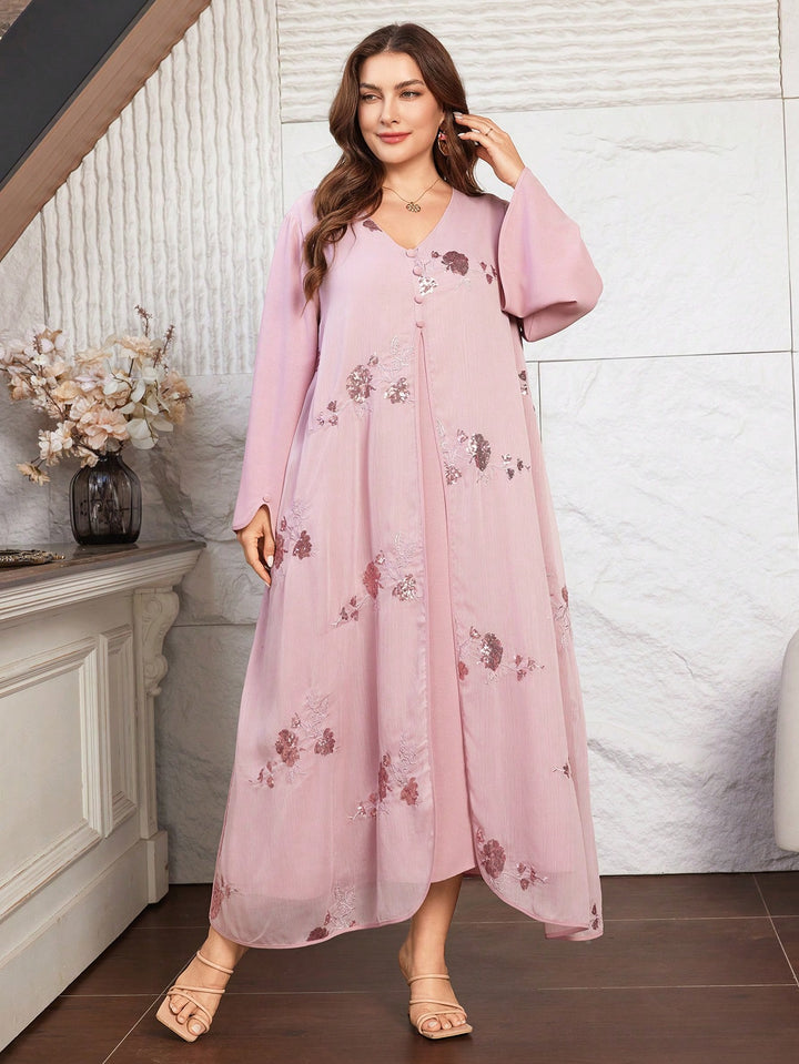 SHEIN Maxi ruha, rózsaszín