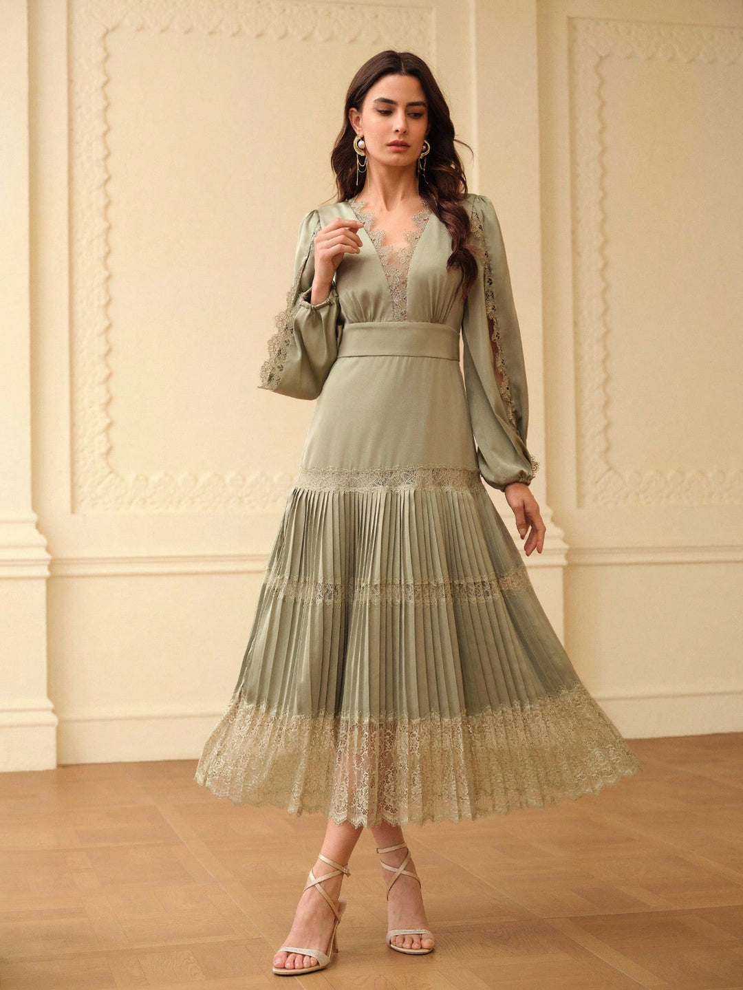 Rochie maxi SHEIN, verde