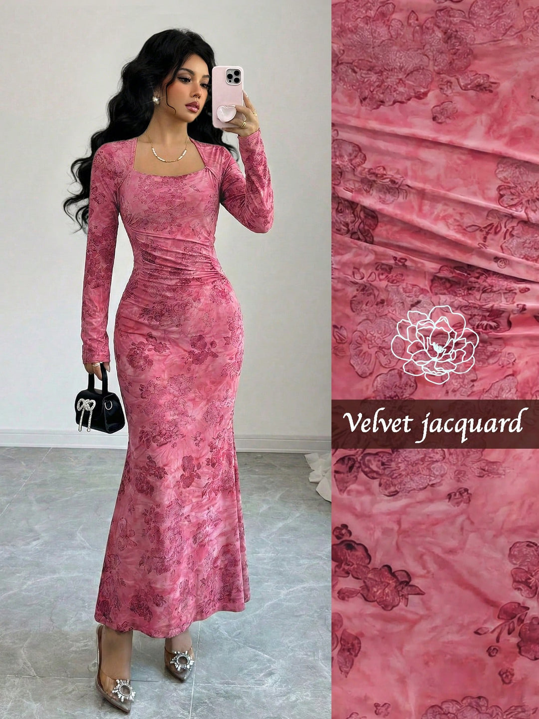 Rochie midi SHEIN, mix culori