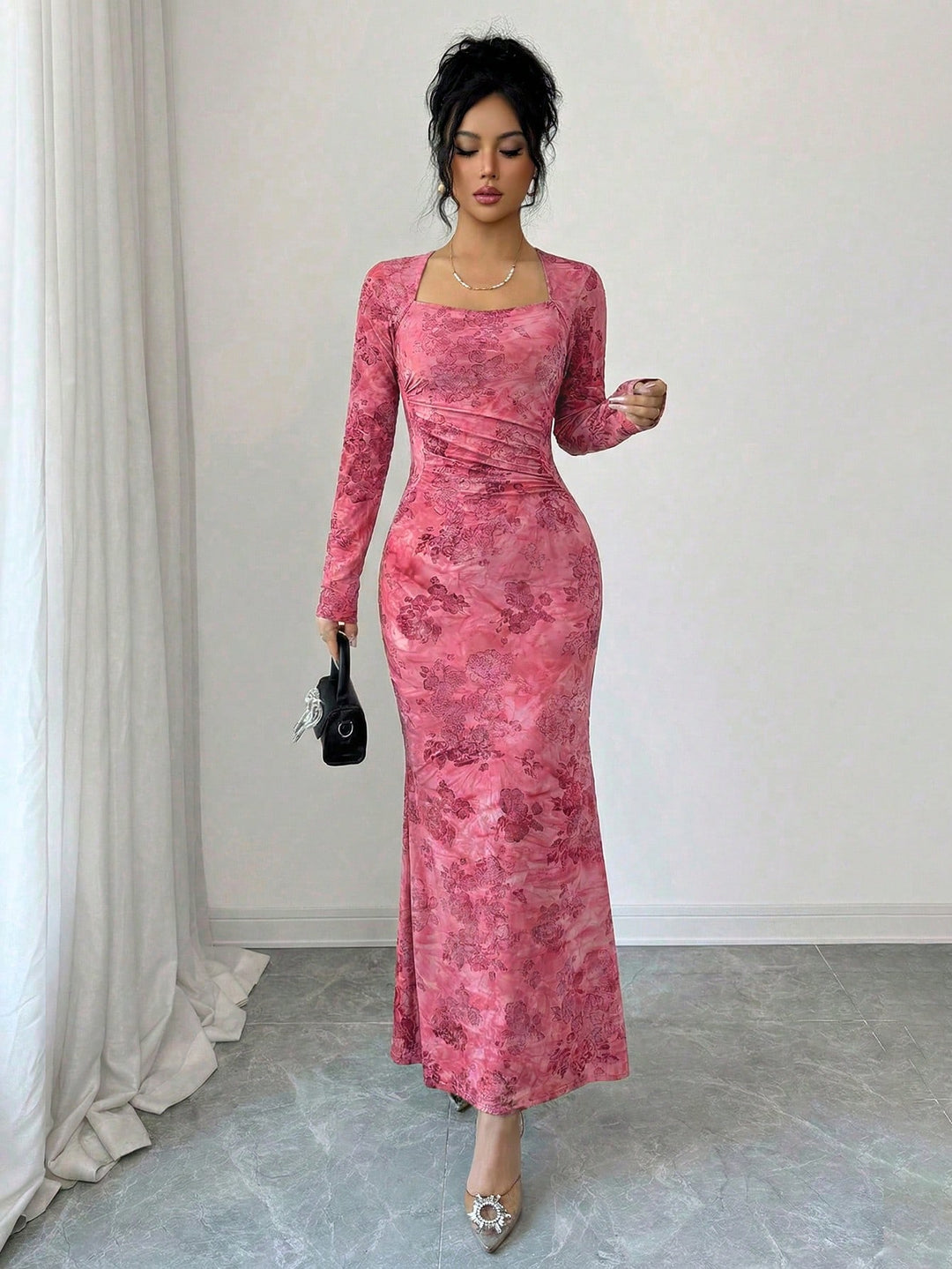 Rochie midi SHEIN, mix culori