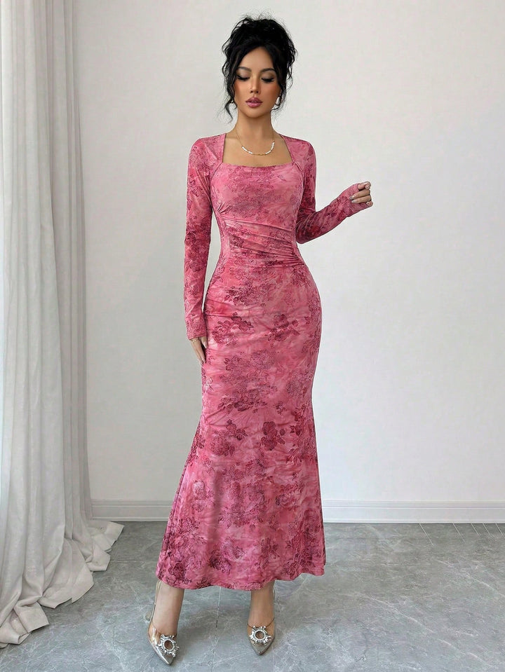 Rochie midi SHEIN, mix culori