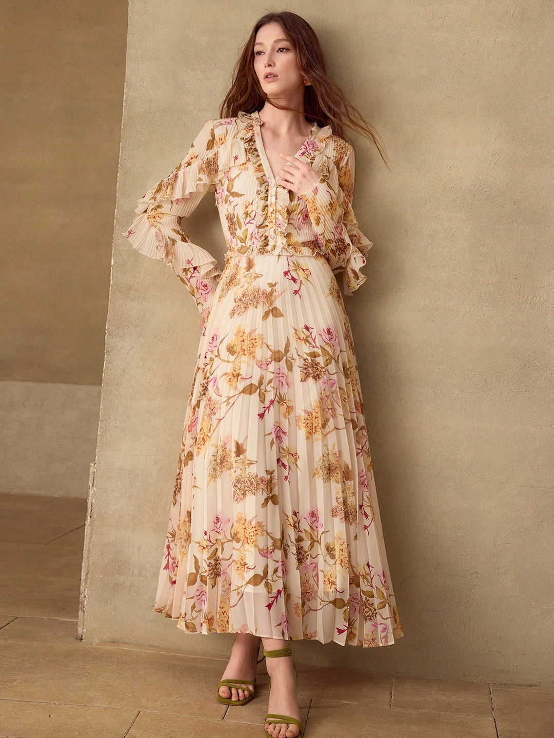 Rochie midi SHEIN, bej