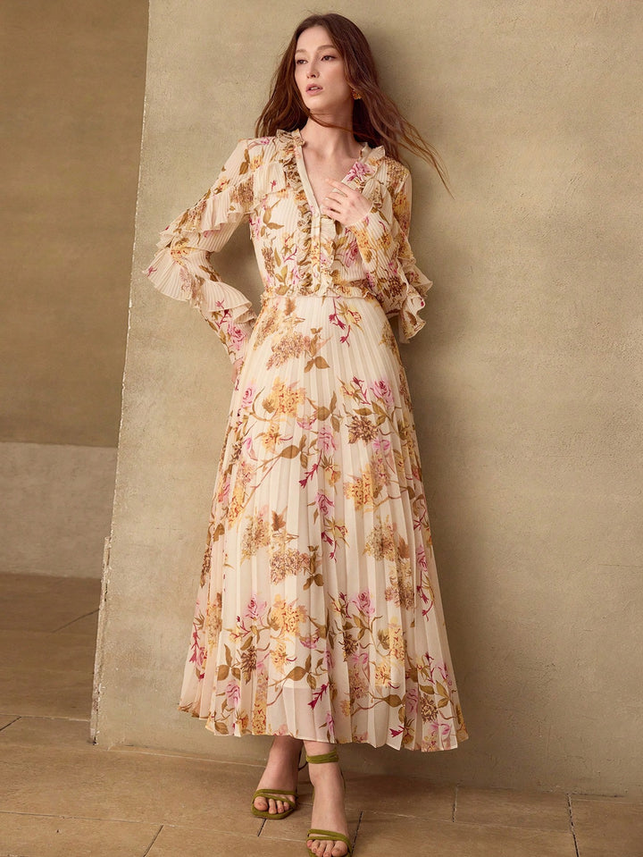 Rochie midi SHEIN, bej