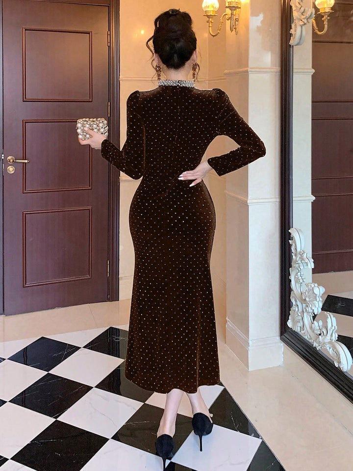 Rochie maxi SHEIN, maro