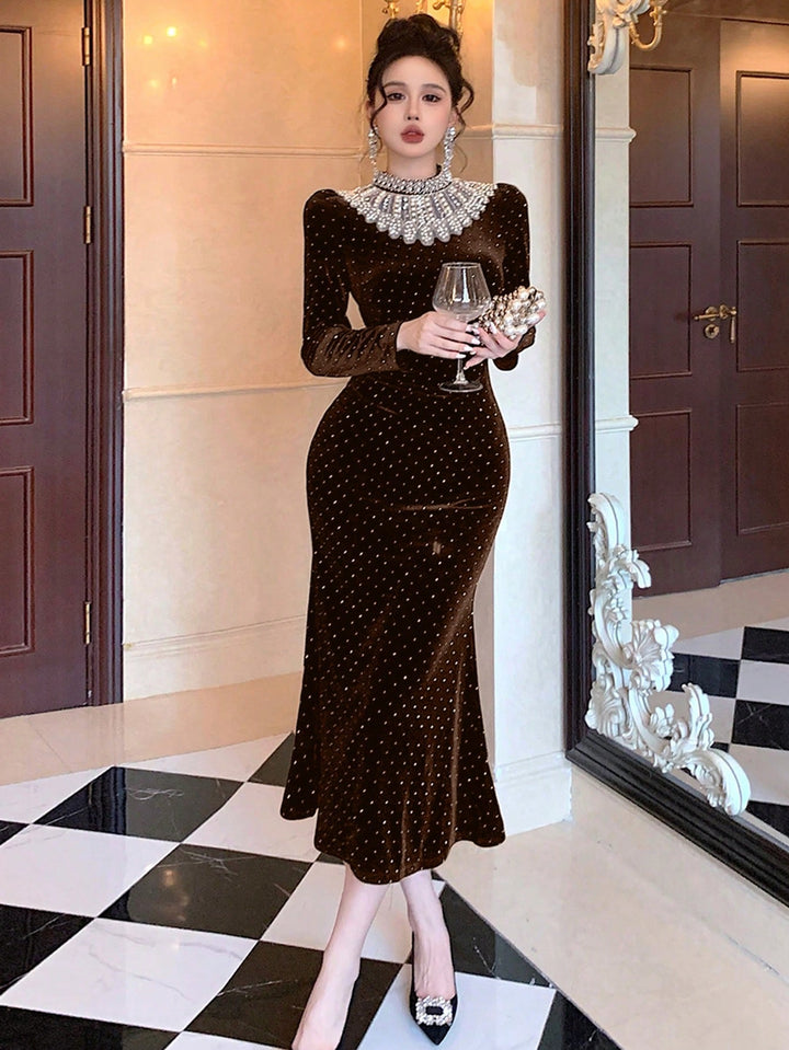 Rochie maxi SHEIN, maro