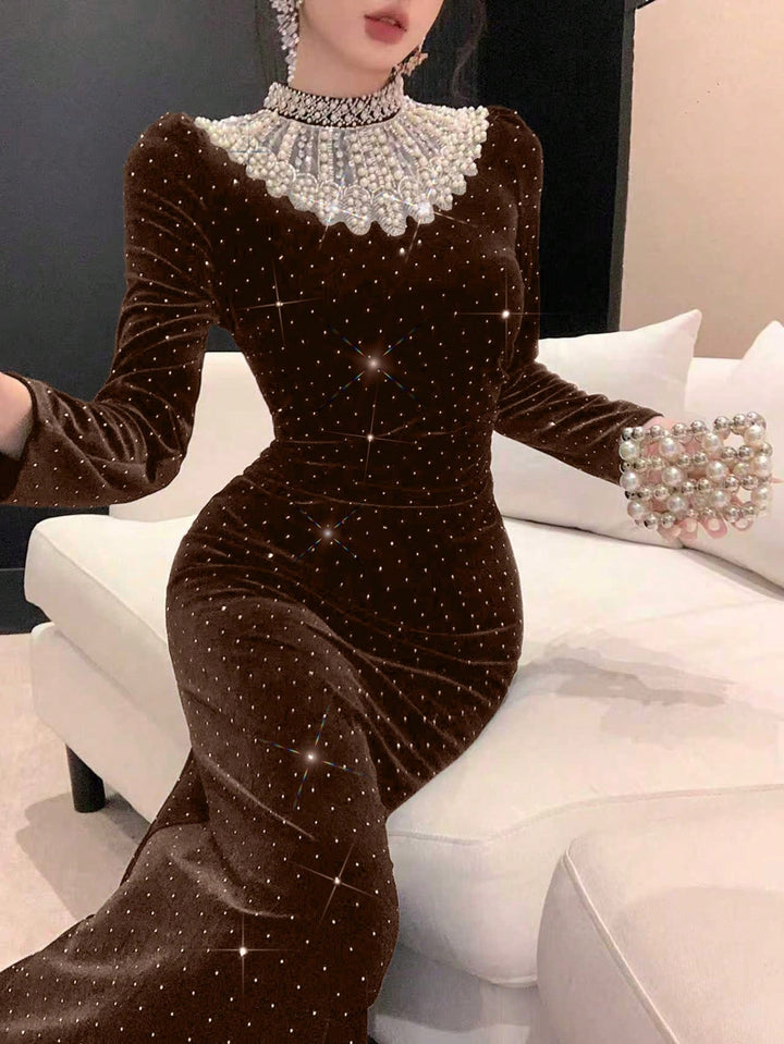 Rochie maxi SHEIN, maro