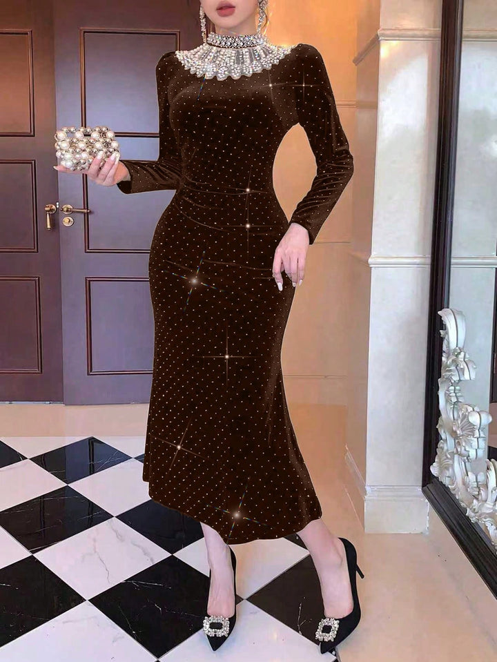 Rochie maxi SHEIN, maro
