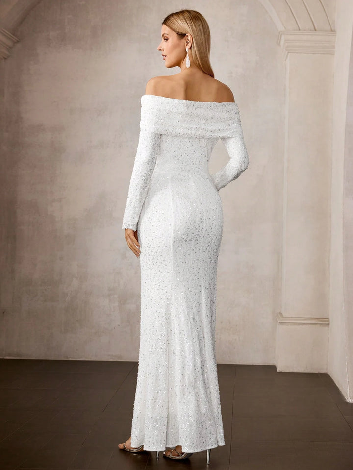 Rochie de ocazie SHEIN, alb