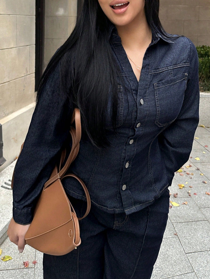 Compleu din denim SHEIN, albastru