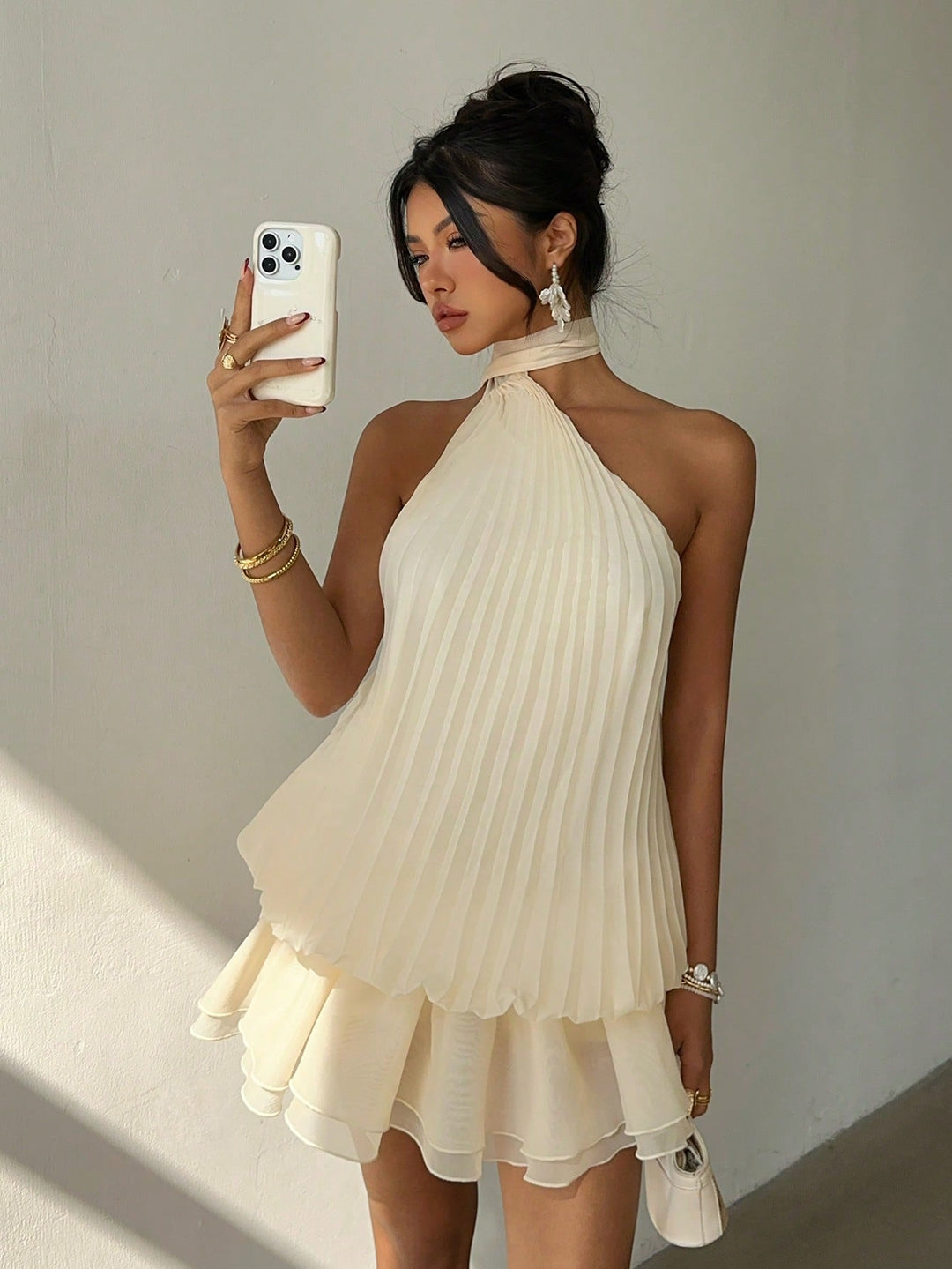 Rochie mini SHEIN, bej