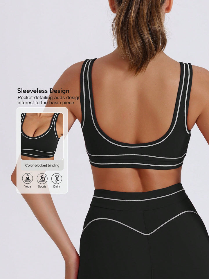 Bustieră sport SHEIN, negru