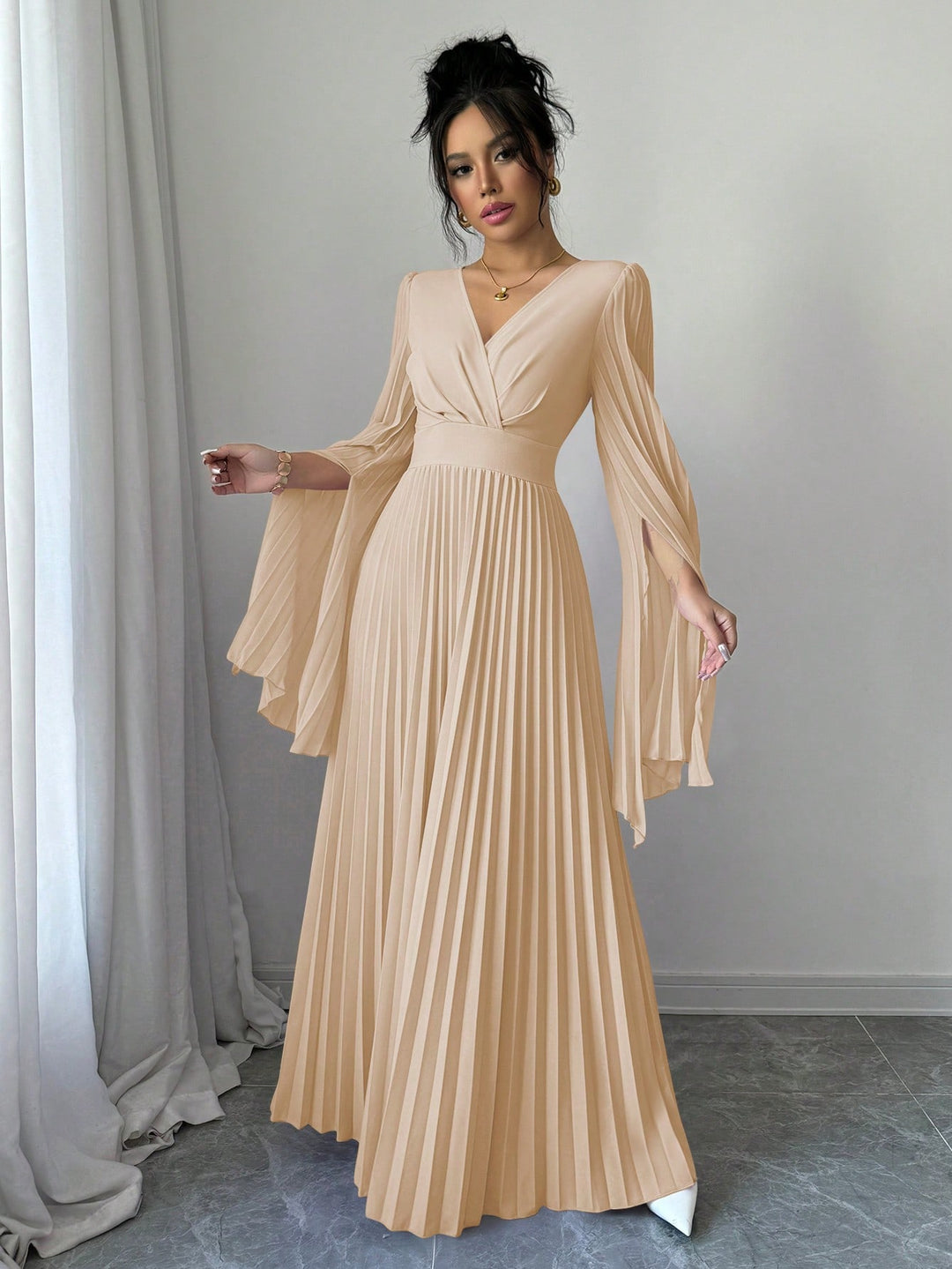 Rochie maxi SHEIN, kaki