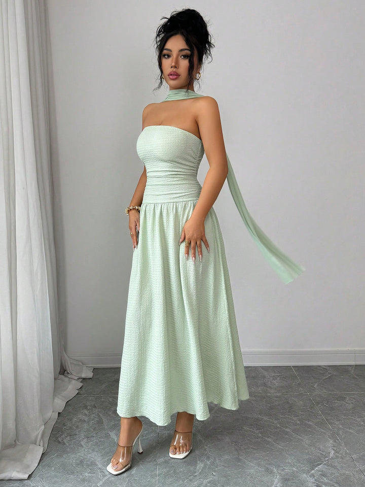 Rochie maxi SHEIN, turcoaz