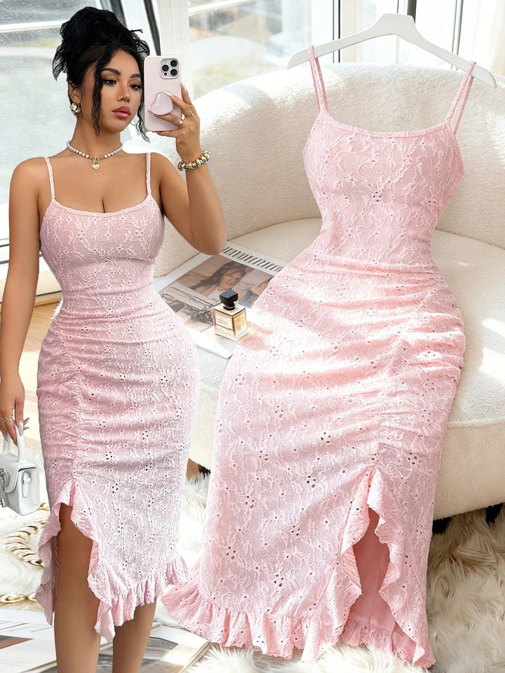 Rochie midi SHEIN, roz