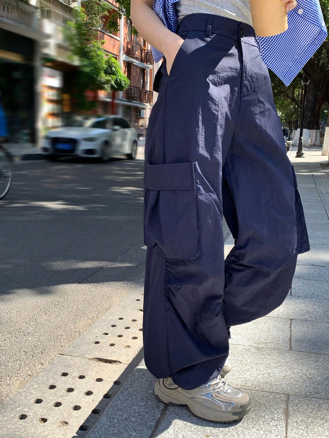 Pantaloni SHEIN, albastru