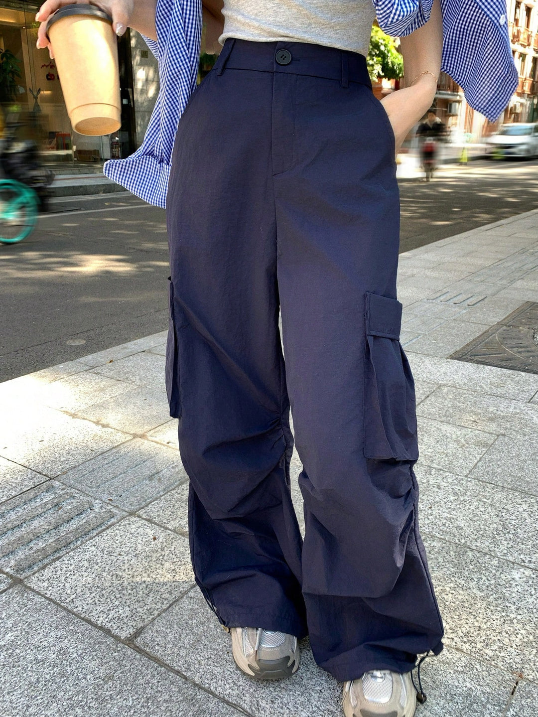 Pantaloni SHEIN, albastru