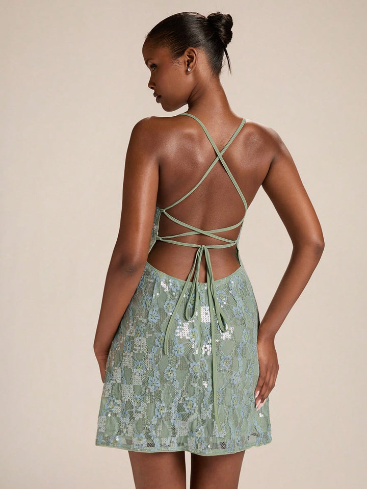 Rochie mini SHEIN, verde