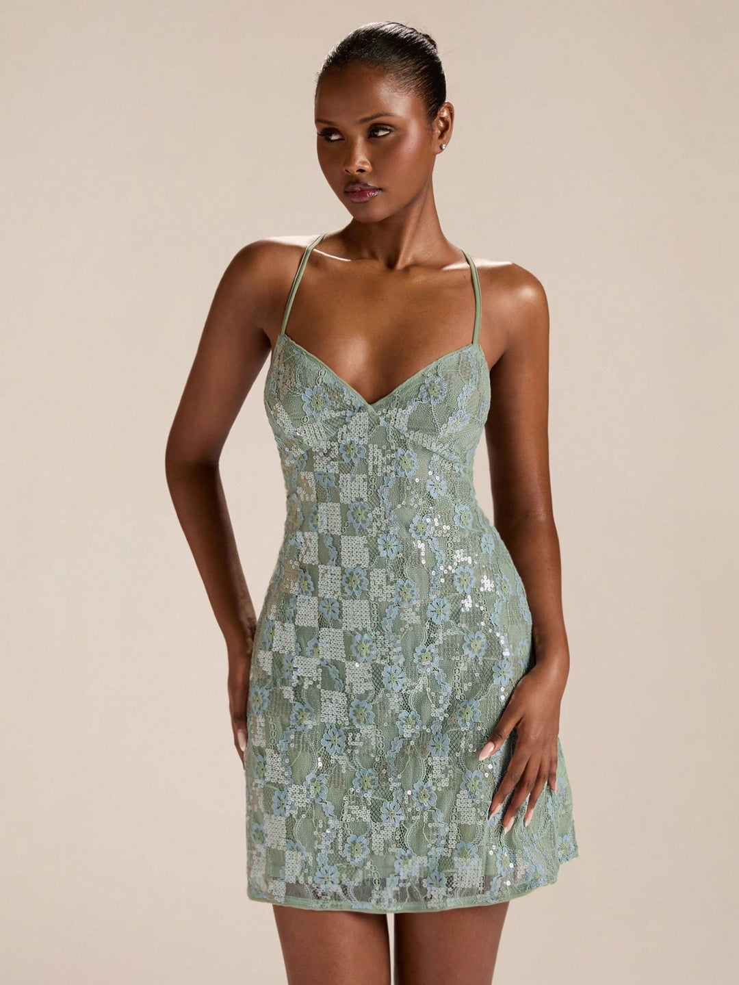 Rochie mini SHEIN, verde