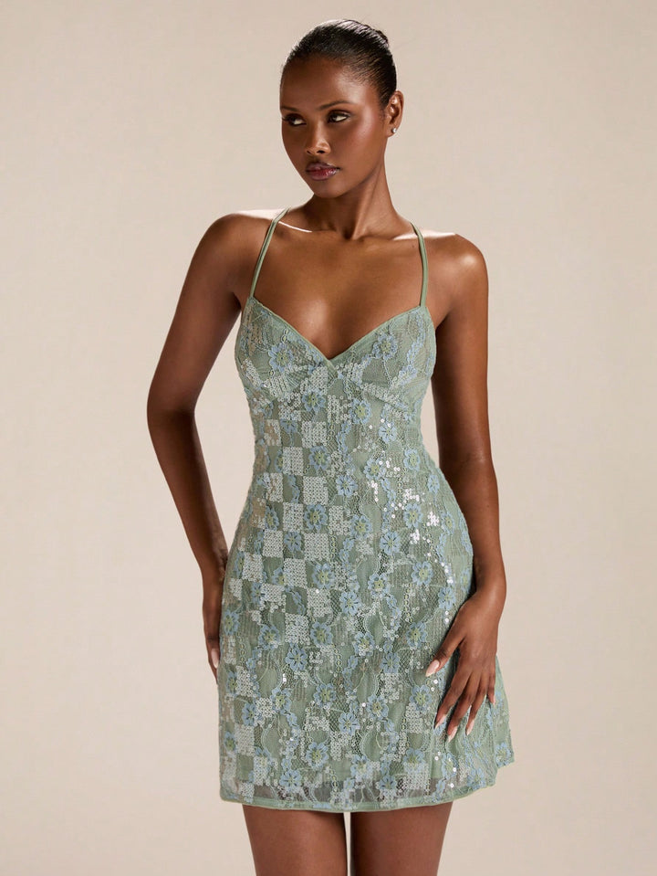 Rochie mini SHEIN, verde