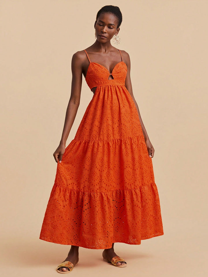Rochie maxi SHEIN, portocaliu