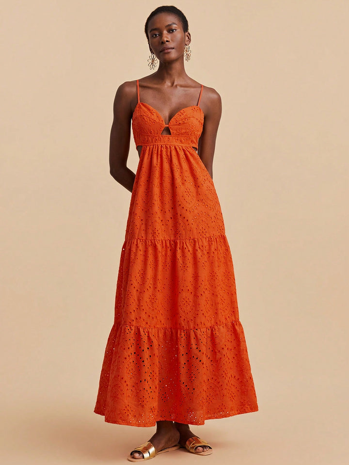 Rochie maxi SHEIN, portocaliu