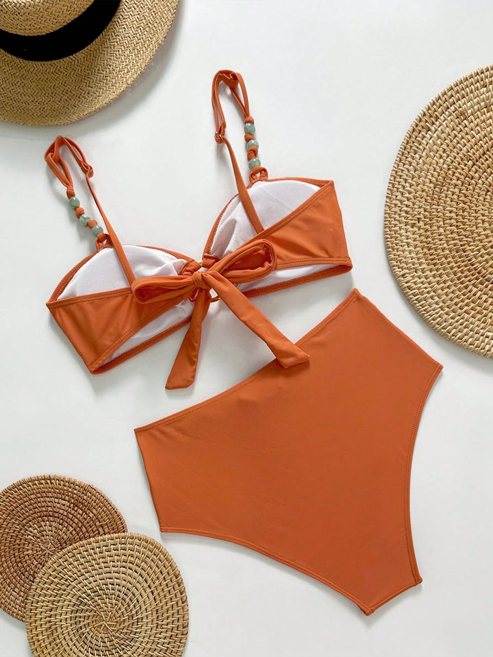 Set bikini SHEIN, portocaliu