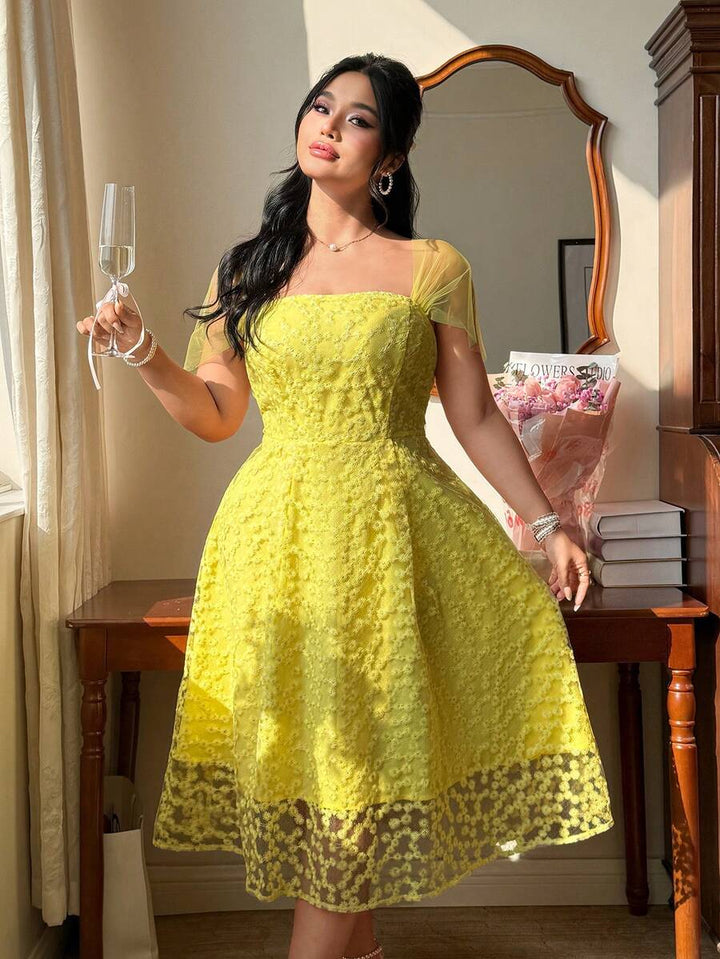 Rochie midi SHEIN, galben