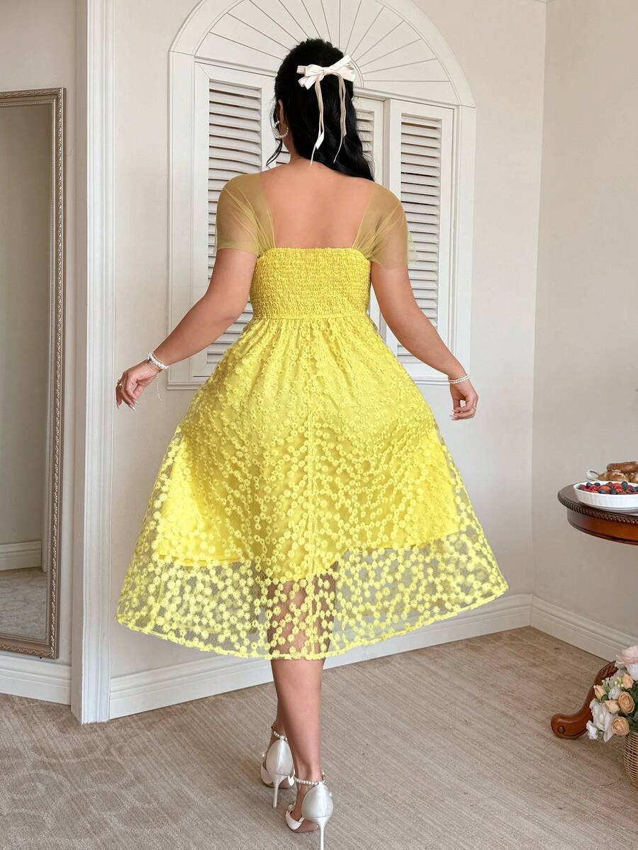 Rochie midi SHEIN, galben
