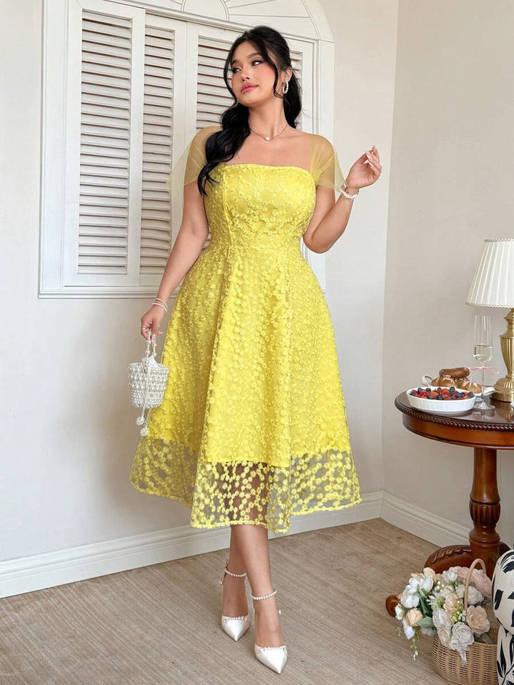 Rochie midi SHEIN, galben
