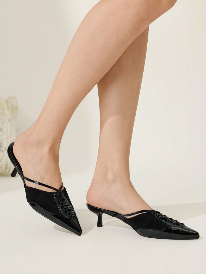 Pantofi cu toc SHEIN, negru