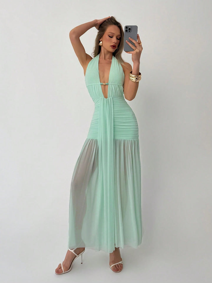 Rochie maxi SHEIN, verde