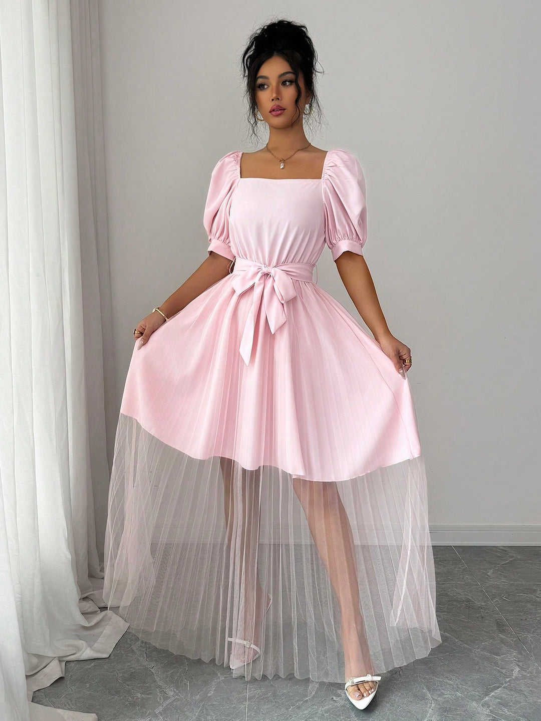 Rochie maxi SHEIN, roz