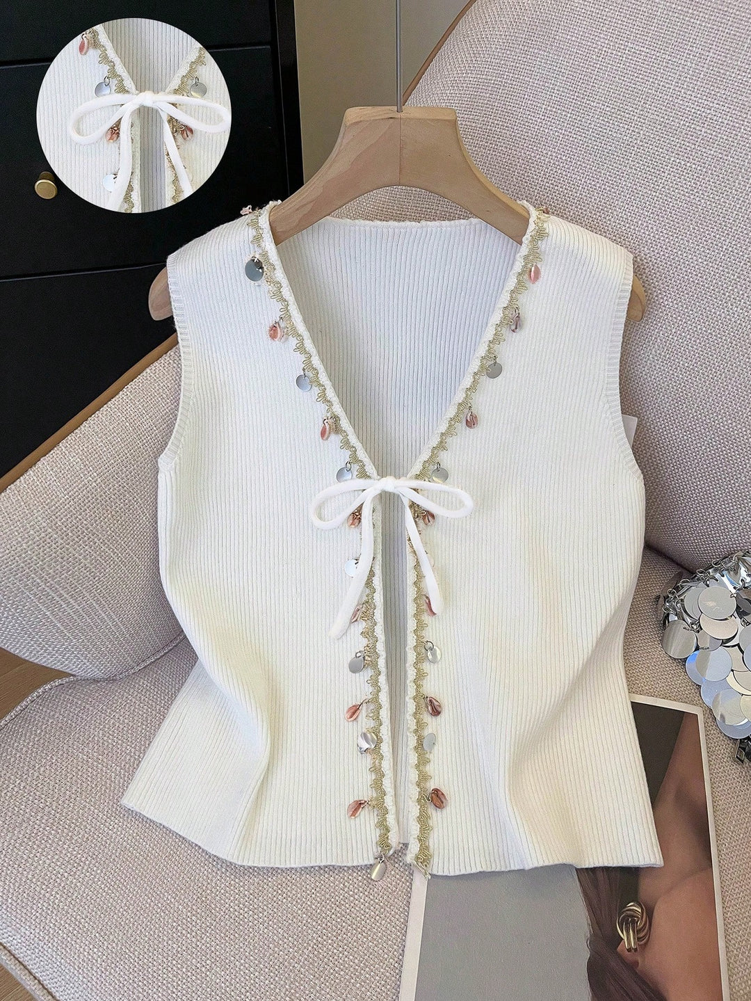 Cardigan SHEIN, alb
