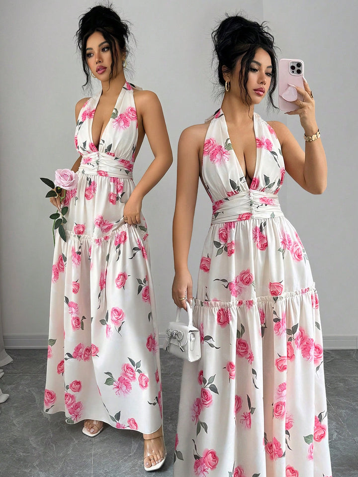 Rochie maxi SHEIN, mix culori