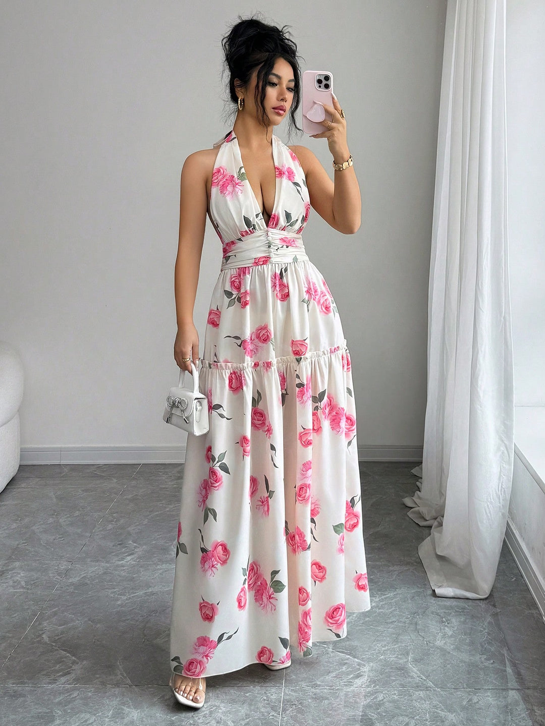 Rochie maxi SHEIN, mix culori