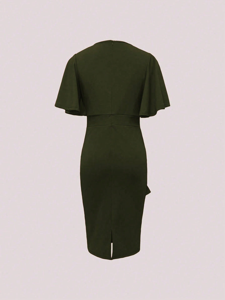 Rochie midi SHEIN, kaki