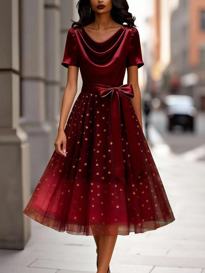 SHEIN Midi Dress, Burgundy