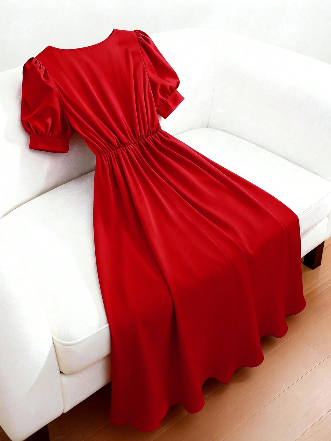 SHEIN midi ruha, piros