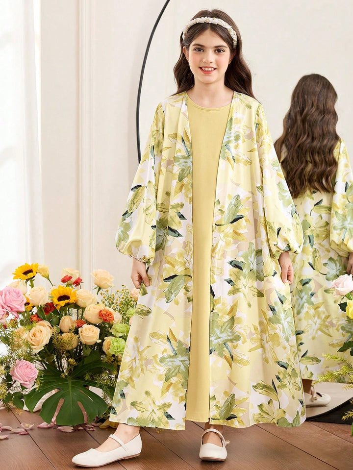 Rochie set cu două piese SHEIN, galben
