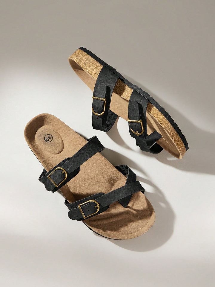 SHEIN Sliders, Black