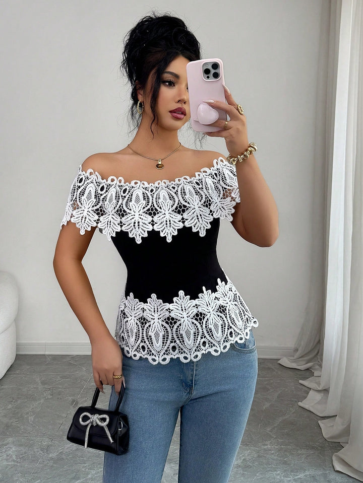 Top SHEIN, negru