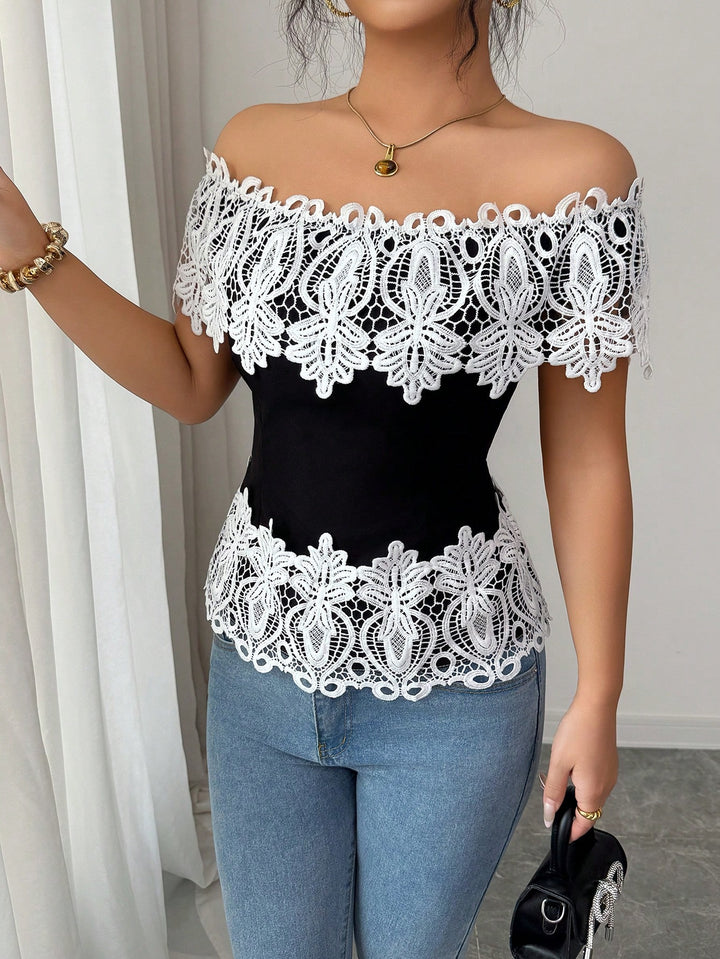 Top SHEIN, negru