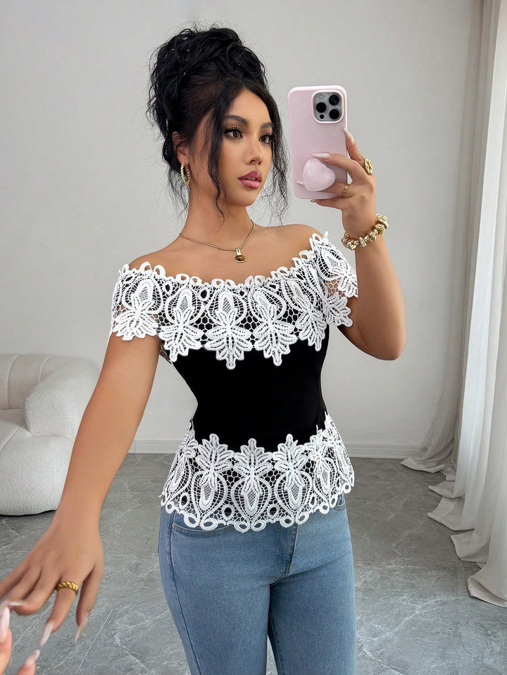 Top SHEIN, negru