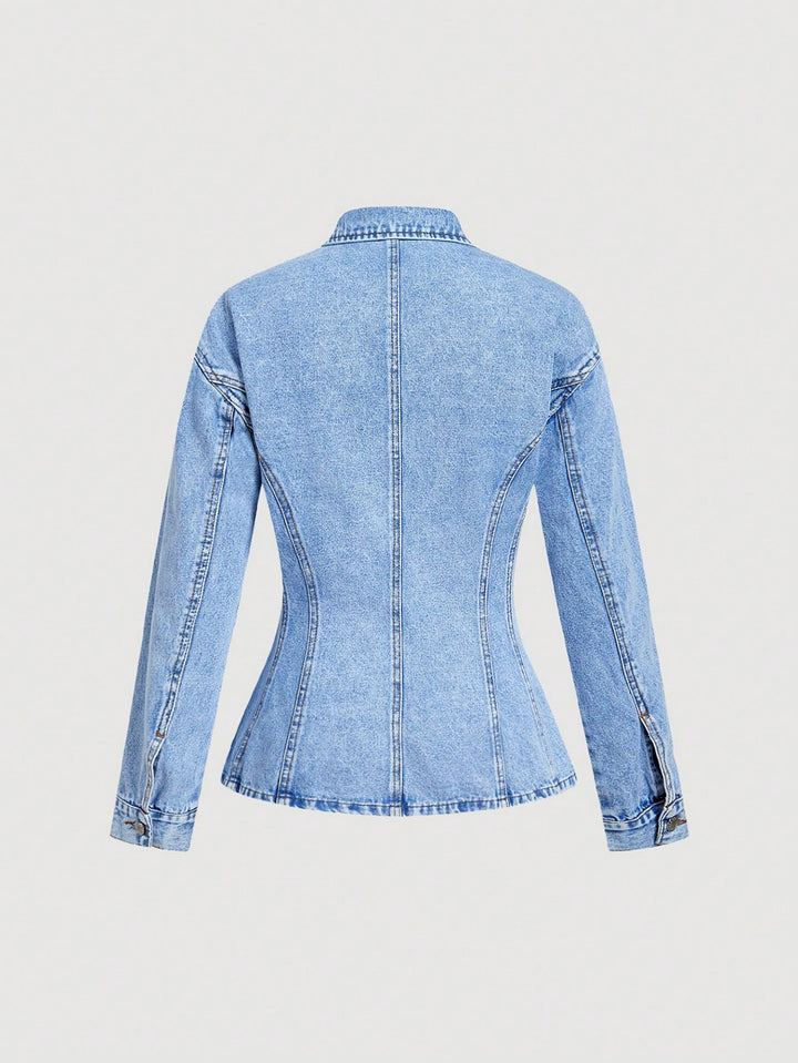 Jachetă denim SHEIN, albastru