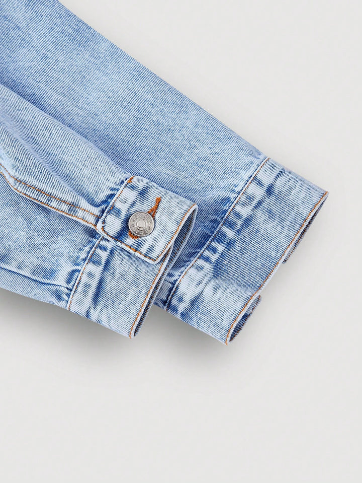 Jachetă denim SHEIN, albastru