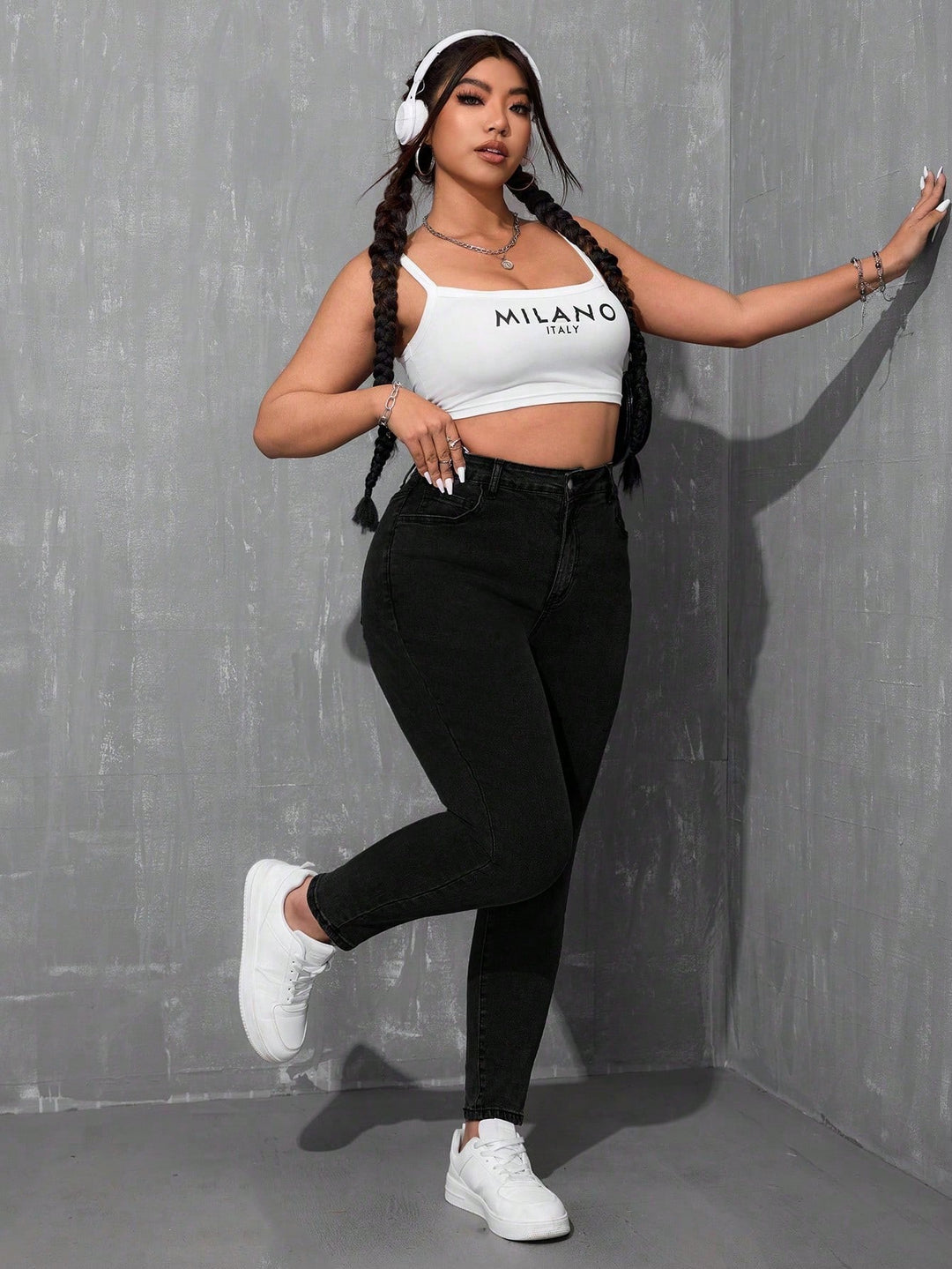 Jeans SHEIN, negru